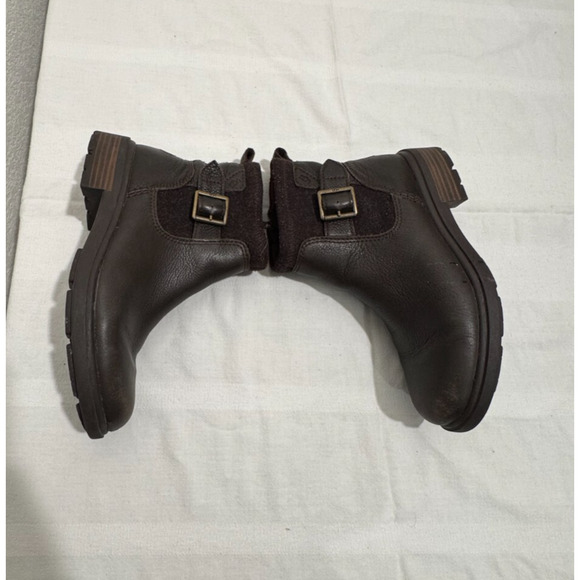 UGG Women's Size 7 Ankle Boots Booties Leather 1120775 Brown - Picture 6 of 10